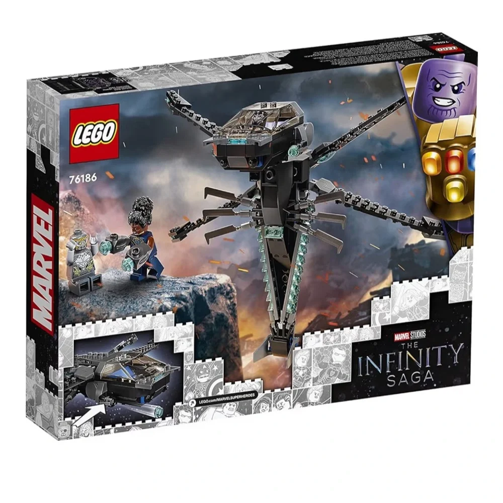 LEGO Marvel Black Panther Dragon Flyer. Final Battle Scene from Avengers